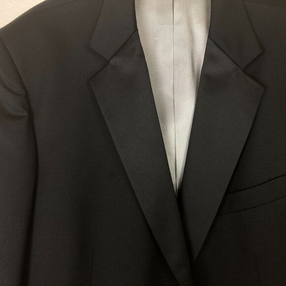 Tallia Uomo Men's Black Tuxedo Jacket Size 44R Wedding Prom - Picture 3 of 8